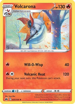 Volcarona (25/159) [SWSH: Crown Zenith] Pokemon Single Pokémon