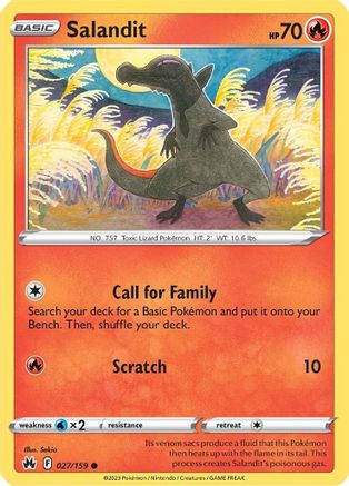 Salandit (27/159) [SWSH: Crown Zenith] Pokemon Single Pokémon