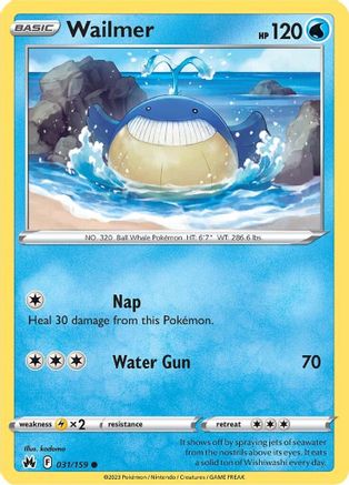 Wailmer (31/159) [SWSH: Crown Zenith] Pokemon Single Pokémon