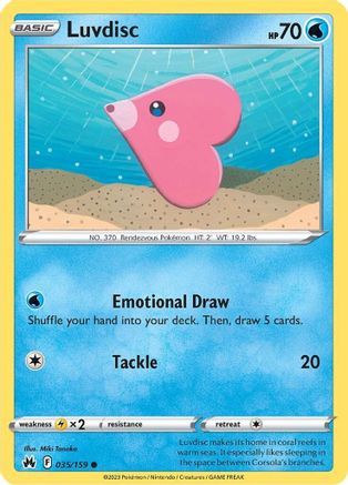 Luvdisc (35/159) [SWSH: Crown Zenith] Pokemon Single Pokémon