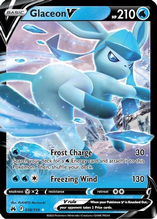Glaceon V (38/159) - [SWSH: Crown Zenith] Holofoil Pokemon Single Pokémon