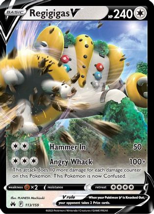 Regigigas V (113/159) Holofoil [SWSH: Crown Zenith] Pokemon Single Pokémon