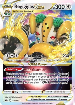 Regigigas VSTAR (114/159) Holofoil [SWSH: Crown Zenith] Pokemon Single Pokémon