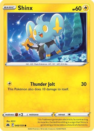 Shinx (40) (40/159) [Crown Zenith] Pokemon Single Pokémon