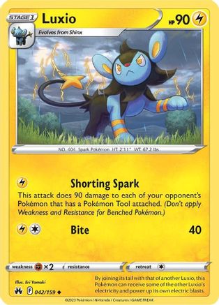 Luxio (42/159) Reverse Holofoil [SWSH: Crown Zenith] Pokemon Single Pokémon
