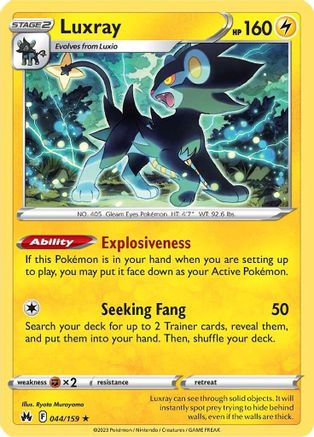 Luxray (44/159) [SWSH: Crown Zenith] Pokemon Single Pokémon