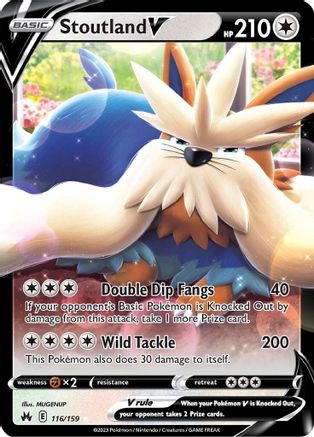 Stoutland V (116/159) Holofoil [SWSH: Crown Zenith] Pokemon Single Pokémon