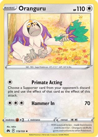 Oranguru (119/159) [SWSH: Crown Zenith] Pokemon Single Pokémon