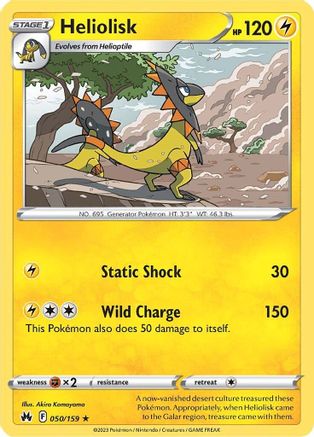 Heliolisk (50/159) Reverse Holofoil [SWSH: Crown Zenith] Pokemon Single Pokémon