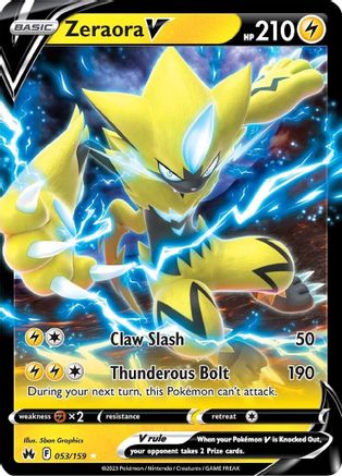 Zeraora V (53/159) Holofoil [SWSH: Crown Zenith] Pokemon Single Pokémon