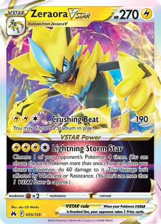 Zeraora VSTAR (55/159) Holofoil [SWSH: Crown Zenith] Pokemon Single Pokémon
