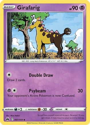 Girafarig (61/159) Reverse Holofoil [SWSH: Crown Zenith] Pokemon Single Pokémon