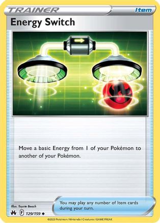 Energy Switch (129/159) Reverse Holofoil [SWSH: Crown Zenith] Pokemon Single Pokémon
