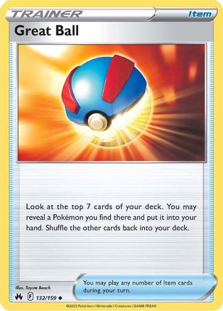 Great Ball (132/159) Reverse Holofoil [SWSH: Crown Zenith] Pokemon Single Pokémon