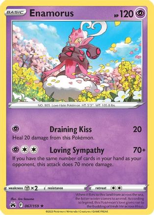 Enamorus (67/159) Reverse Holofoil [SWSH: Crown Zenith] Pokemon Single Pokémon