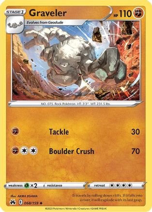 Graveler (68/159) [SWSH: Crown Zenith] Pokemon Single Pokémon