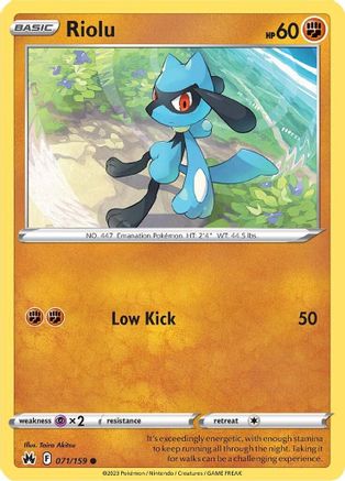 Riolu (71/159) [SWSH: Crown Zenith] Pokemon Single Pokémon