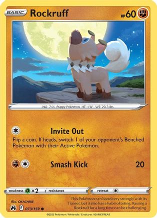 Rockruff (73/159) [SWSH: Crown Zenith] Pokemon Single Pokémon