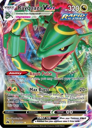 Rayquaza VMAX (102/159) Holofoil [SWSH: Crown Zenith] Pokemon Single Pokémon