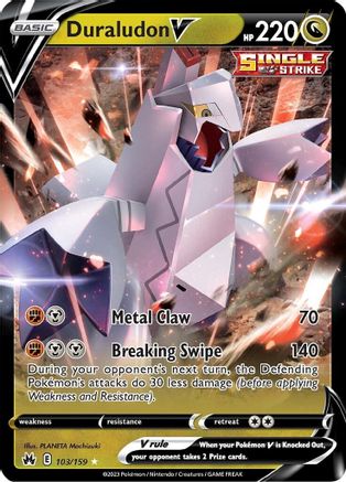 Duraludon V (103/159) Holofoil [SWSH: Crown Zenith] Pokemon Single Pokémon