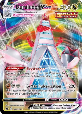 Duraludon VMAX (104/159) Holofoil [SWSH: Crown Zenith] Pokemon Single Pokémon