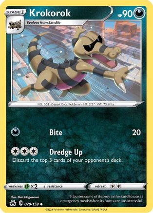 Krokorok (79/159) Reverse Holofoil [SWSH: Crown Zenith] Pokemon Single Pokémon
