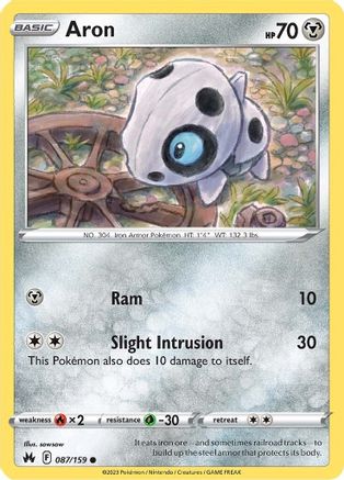 Aron (87/159) [SWSH: Crown Zenith] Pokemon Single Pokémon