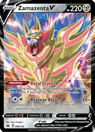 Zamazenta V (98/159) Holofoil [SWSH: Crown Zenith] Pokemon Single Pokémon
