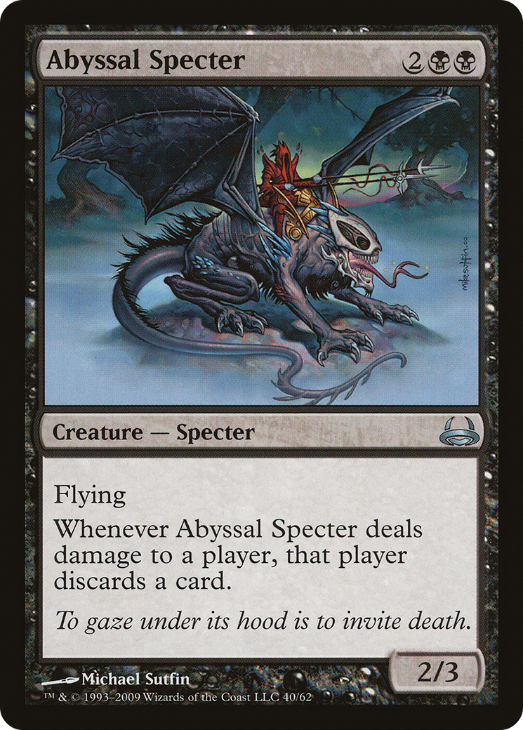 Abyssal Specter (DDC-040) [Misc] Duel Decks: Divine vs. Demonic MTG Single Wizards of the Coast