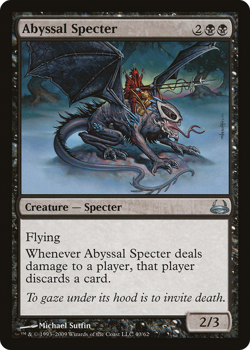 Abyssal Specter (DDC-040) [Misc] Duel Decks: Divine vs. Demonic MTG Single Wizards of the Coast