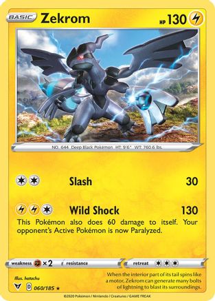 Zekrom - 060/185 (Cosmos Holo) Holofoil [Misc: Cards & Products] Pokemon Single Pokémon