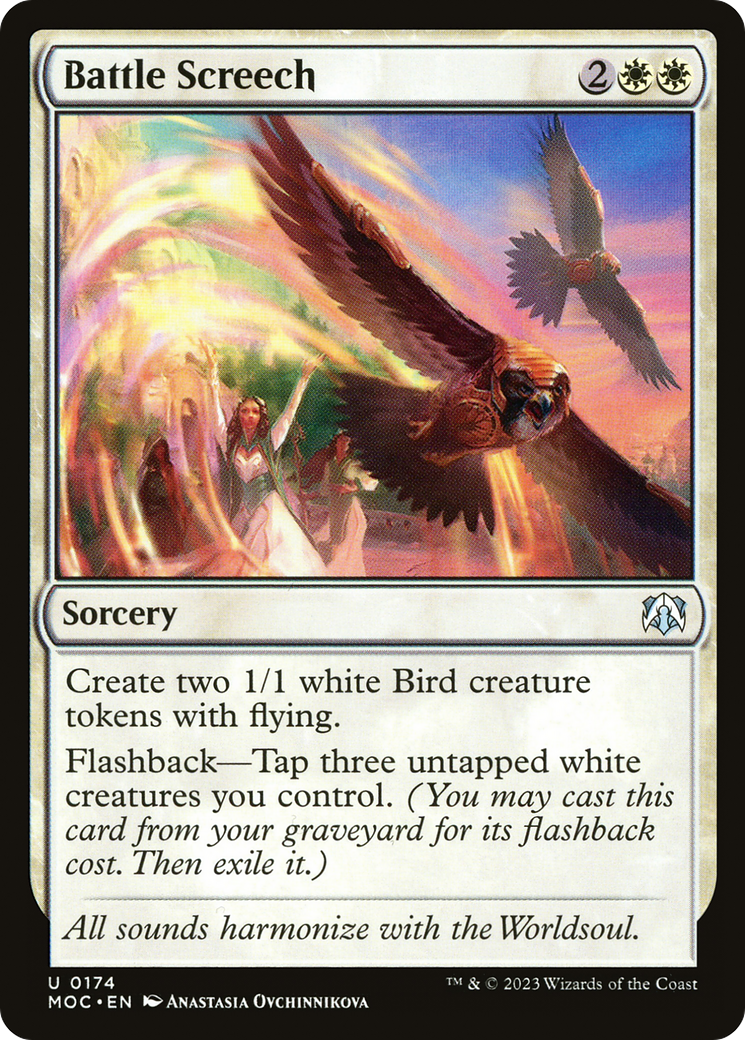 Battle Screech (MOC-174) [March of the Machine Commander] MTG Single Wizards of the Coast