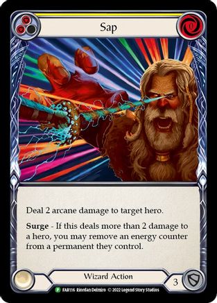 Sap (Yellow) [FAB116] (Promo)  Rainbow Foil Flesh And Blood Single Flesh And Blood   