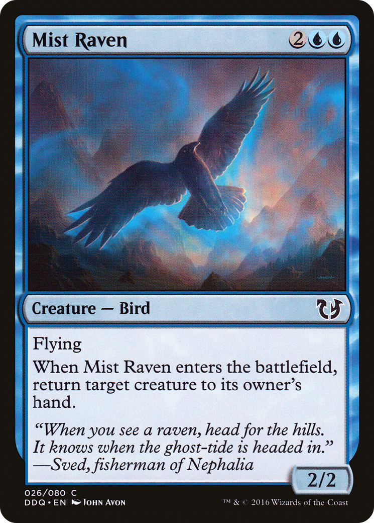 Mist Raven (DDQ-026) [Misc] Duel Decks: Blessed vs. Cursed MTG Single Wizards of the Coast