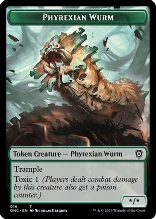 Phyrexian Wurm // Phyrexian Insect Double-sided Token (ONC-) [Commander: Phyrexia: All Will Be One] MTG Single Wizards of the Coast