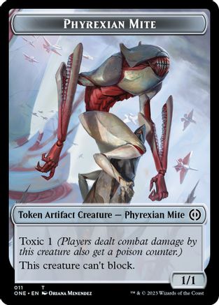 Phyrexian Mite // Phyrexian Insect Double-Sided Token (ONC-11 // 16) [Commander: Phyrexia: All Will Be One] MTG Single Wizards of the Coast