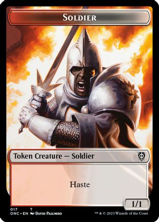 Soldier (017) // Eldrazi Double-sided Token (ONC-) [Commander: Phyrexia: All Will Be One] MTG Single Wizards of the Coast