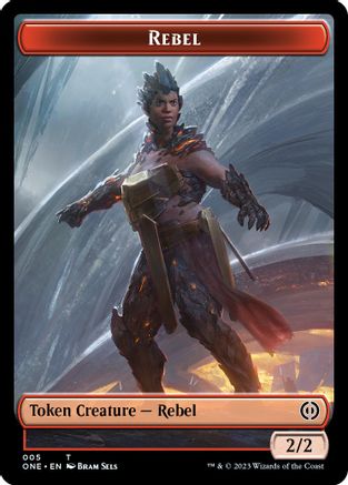 Rebel // Goblin Double-sided Token (ONC-) [Commander: Phyrexia: All Will Be One] MTG Single Wizards of the Coast