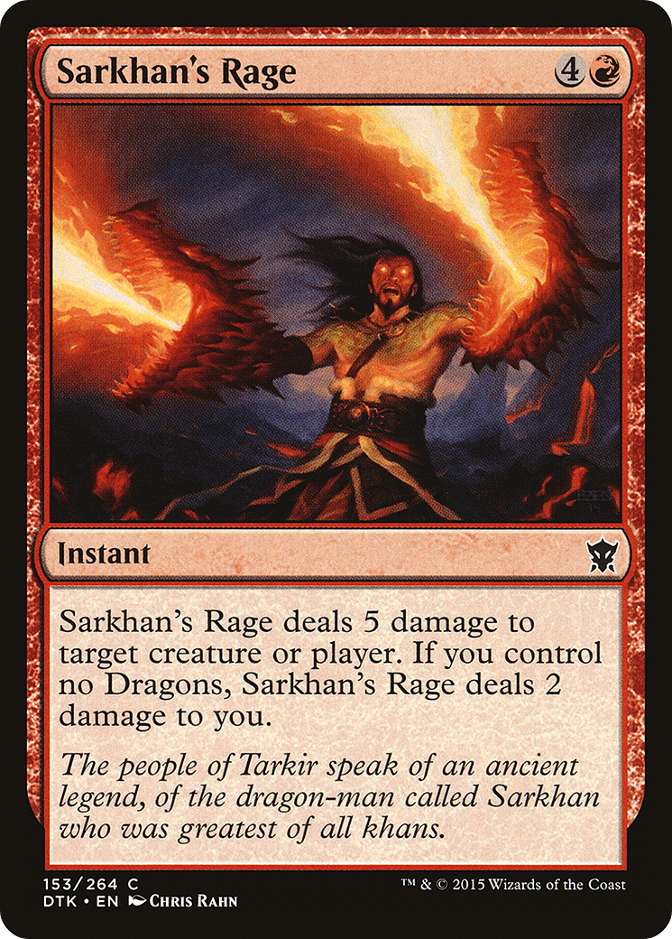 Sarkhan's Rage (DTK-153) [Dragons of Tarkir] MTG Single Wizards of the Coast