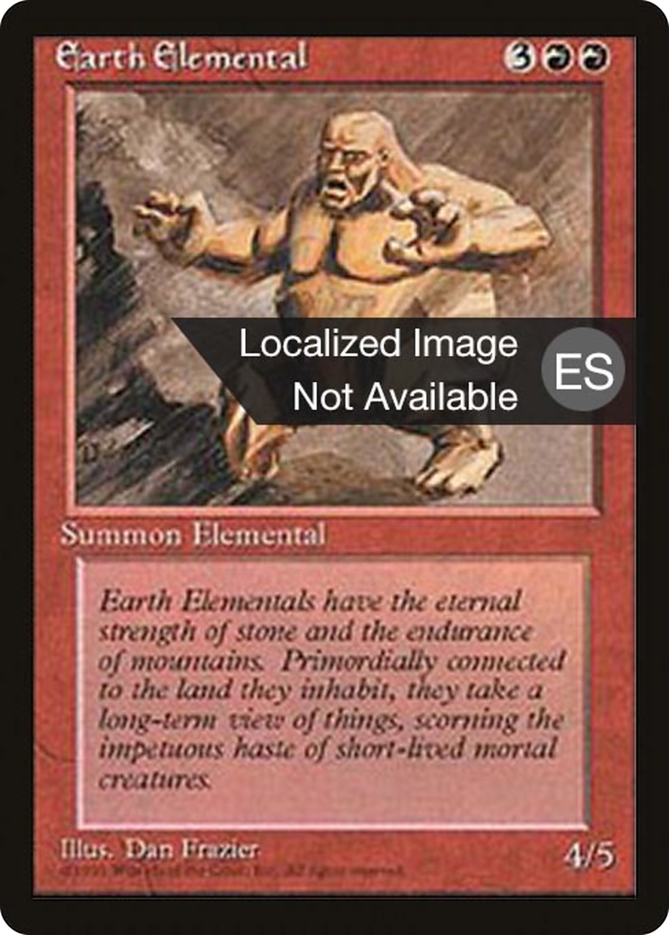 Earth Elemental (4BB-188) [Fourth Edition Foreign Black Border] MTG Single Wizards of the Coast