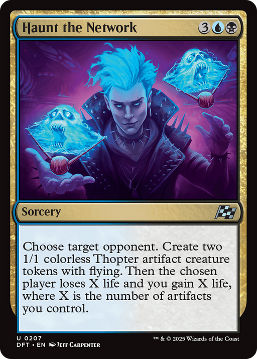 Haunt the Network (DFT-207) [Aetherdrift] Foil MTG Single Wizards of the Coast