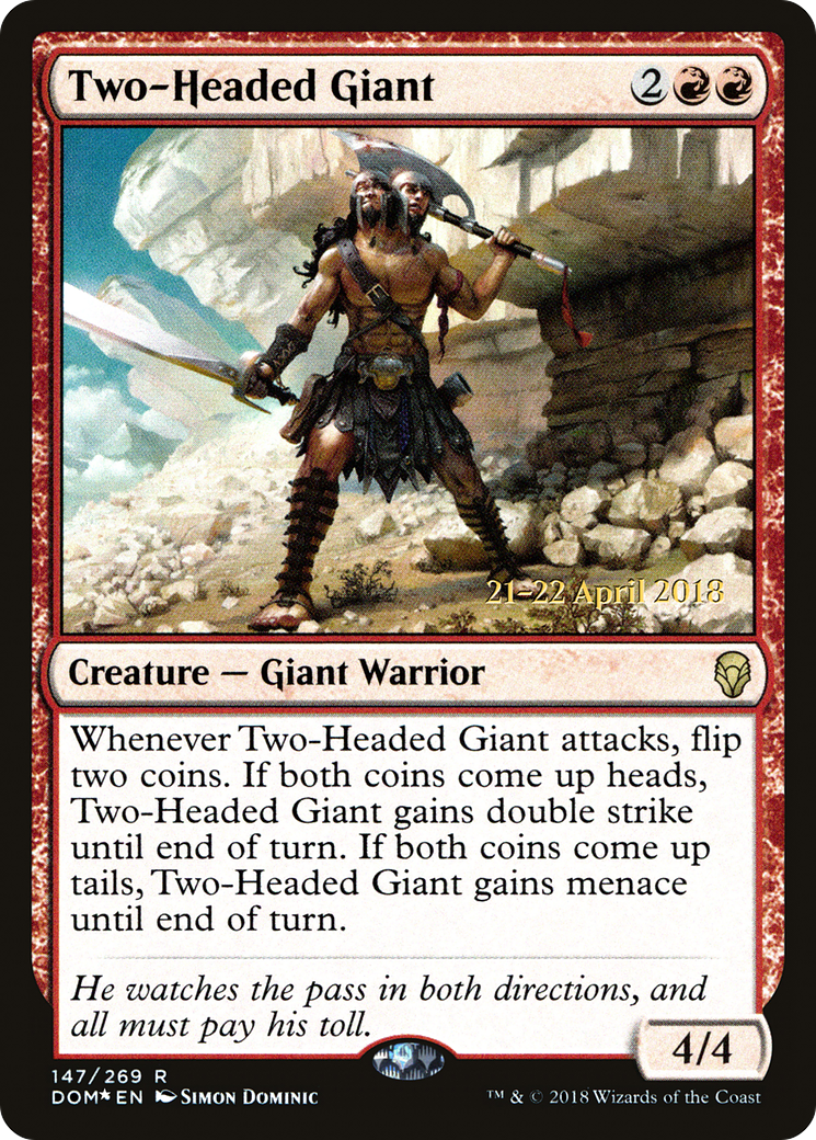 Two-Headed Giant (PRE-147) [Dominaria Promos] Foil MTG Single Wizards of the Coast