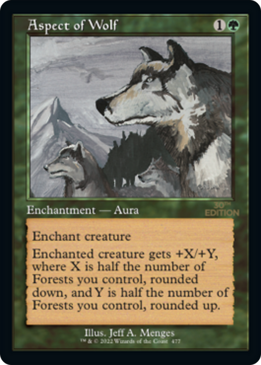 Aspect of Wolf (30A-477) [30th Anniversary Edition] MTG Single Wizards of the Coast