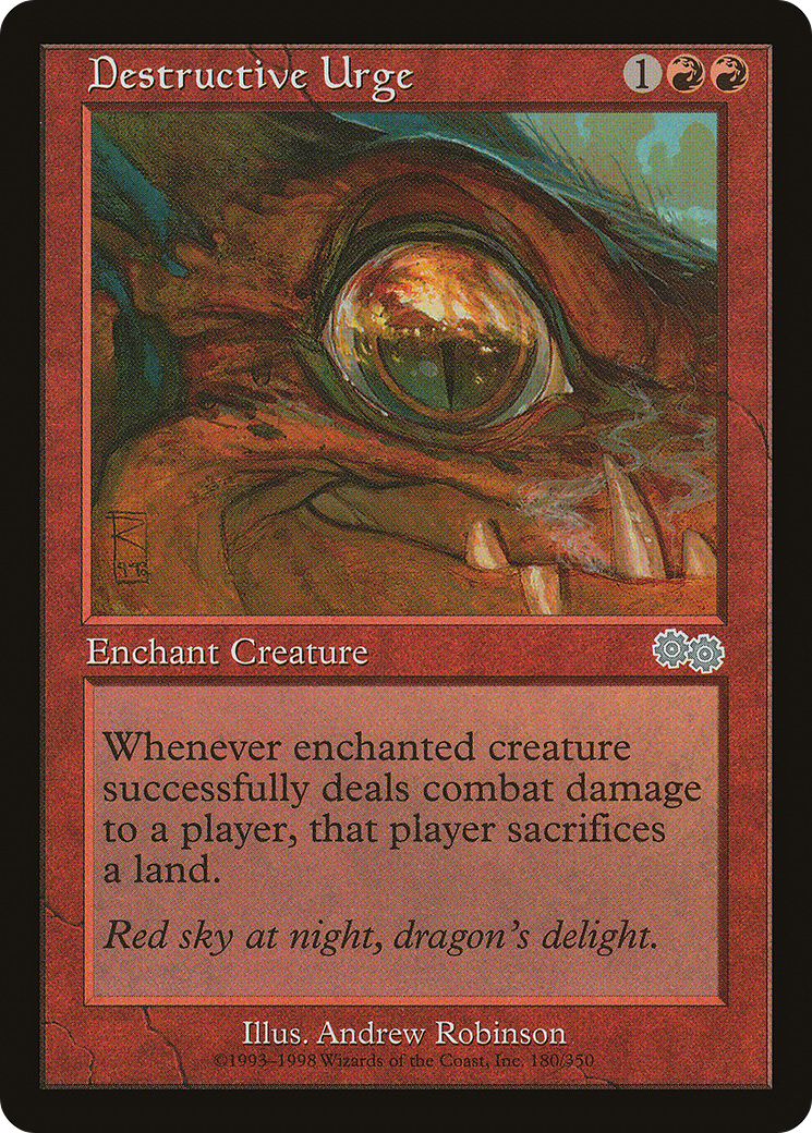 Destructive Urge (USG-180) [Urza's Saga] MTG Single Wizards of the Coast