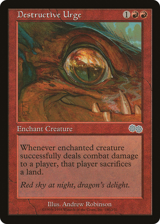Destructive Urge (USG-180) [Urza's Saga] MTG Single Wizards of the Coast