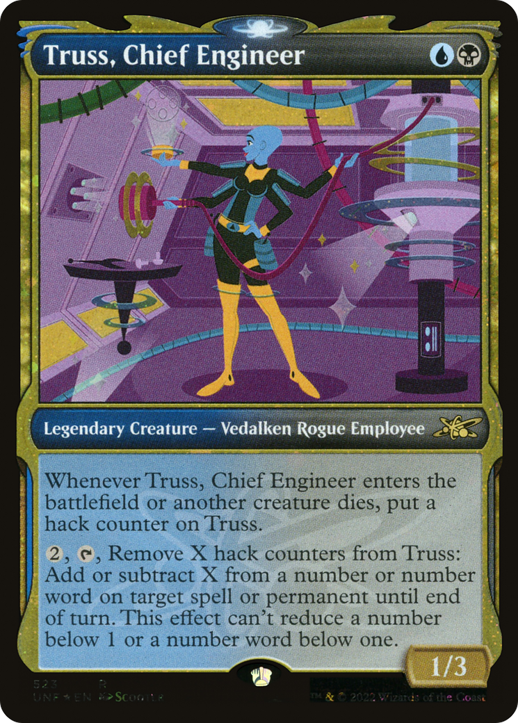 Truss, Chief Engineer (Galaxy Foil) (UNF-523) [Unfinity] (Showcase) Foil MTG Single Wizards of the Coast