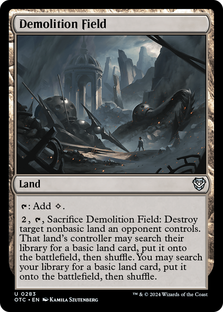Demolition Field (OTC-283) [Outlaws of Thunder Junction Commander] MTG Single Wizards of the Coast
