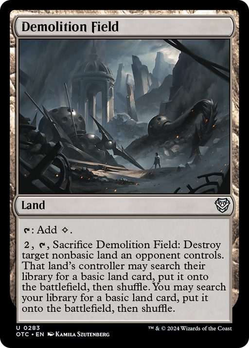 Demolition Field (OTC-283) [Outlaws of Thunder Junction Commander] MTG Single Wizards of the Coast