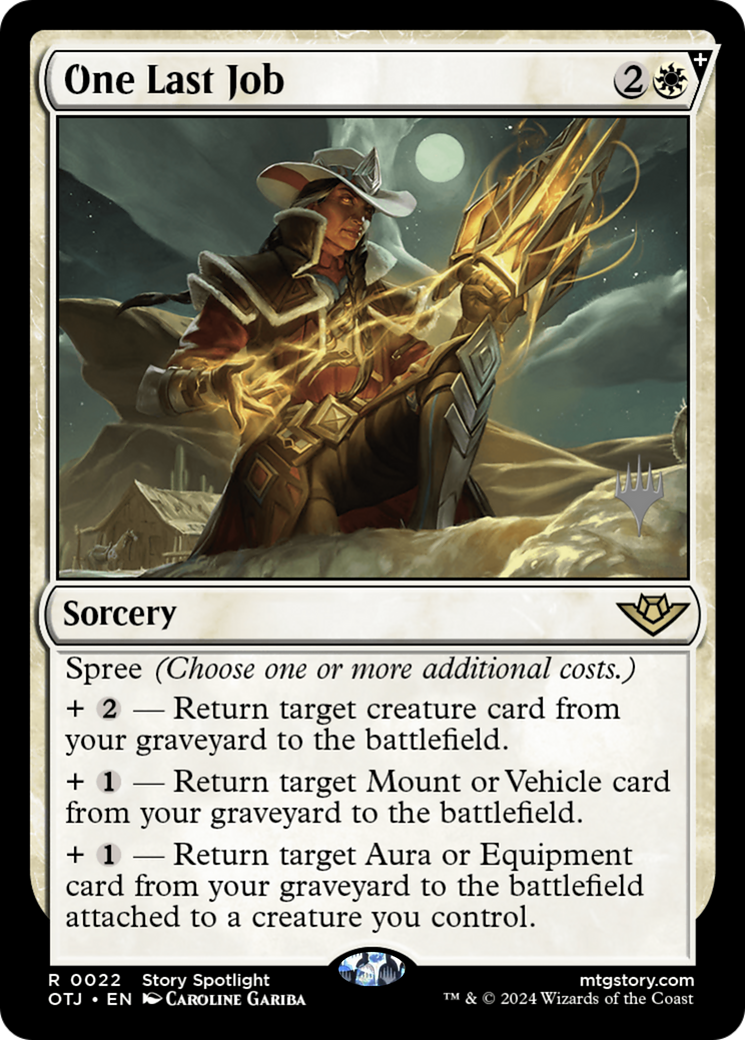 One Last Job (PPOTJ-022) [Outlaws of Thunder Junction Promos] Foil MTG Single Wizards of the Coast