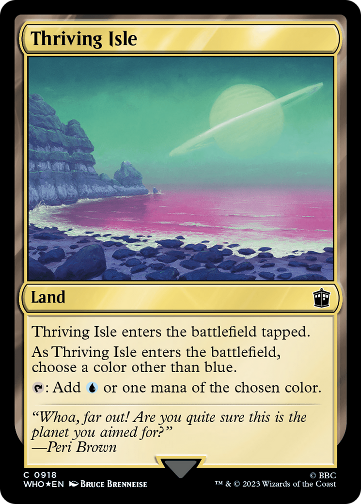 Thriving Isle (Surge Foil) (WHO-918) [Doctor Who] Foil MTG Single Wizards of the Coast